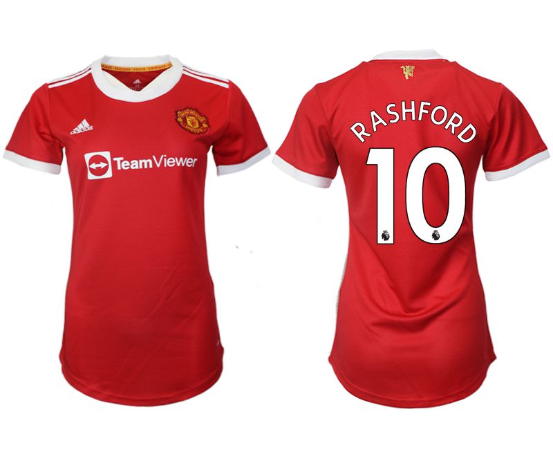 Women 2021-2022 Club Manchester United home aaa version red #10 Soccer Jerseys->women soccer jersey->Women Jersey